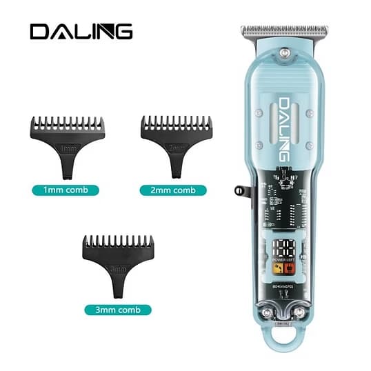 Maquina de Cortar Cabelo S/ Fio Barbeador Daling DL-1585 Profissional