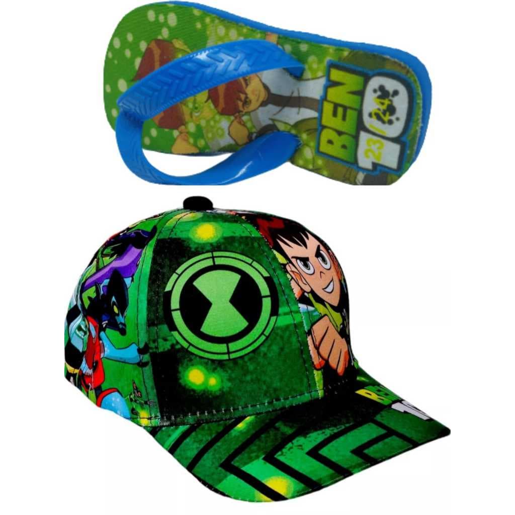 Boné infantil e chinelo masculino do ben10 , seu filho merece este presente macio e confortável . Lançamento e qualidade