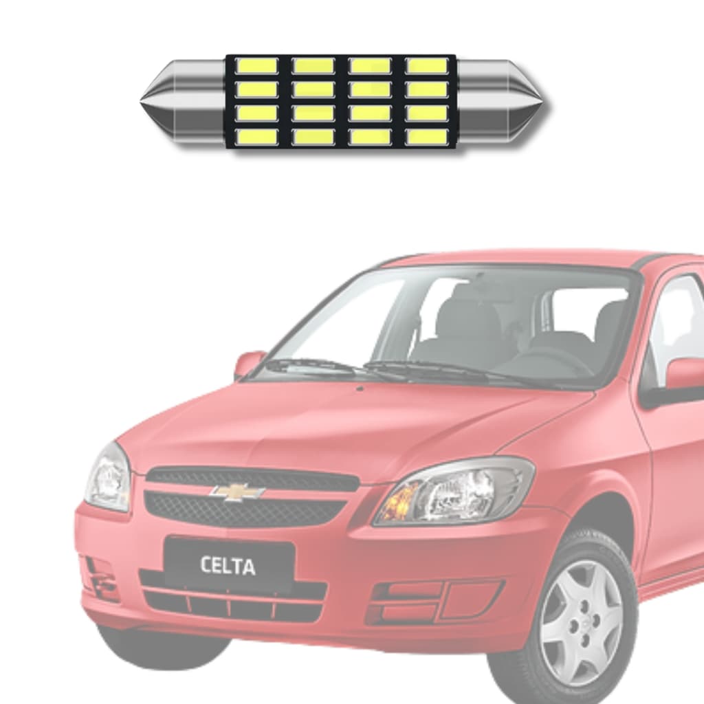 Lâmpada Led Premium Torpedo 41MM Teto *Linha Chevrolet* Celta | Prisma | Corsa - Envio 24h!