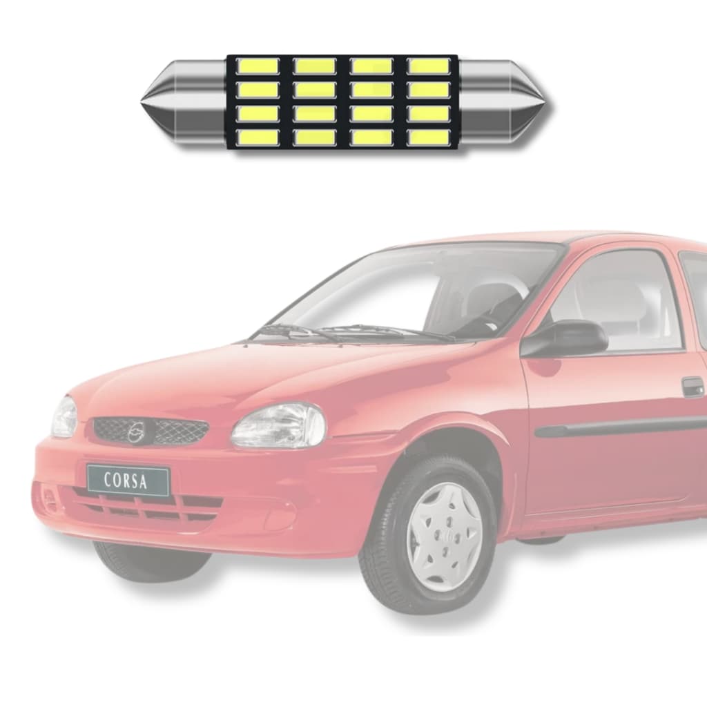 Lâmpada Led Premium Torpedo Teto 41MM *Linha Chevrolet* Corsa | Pickup | Wagon - Envio Rápido!