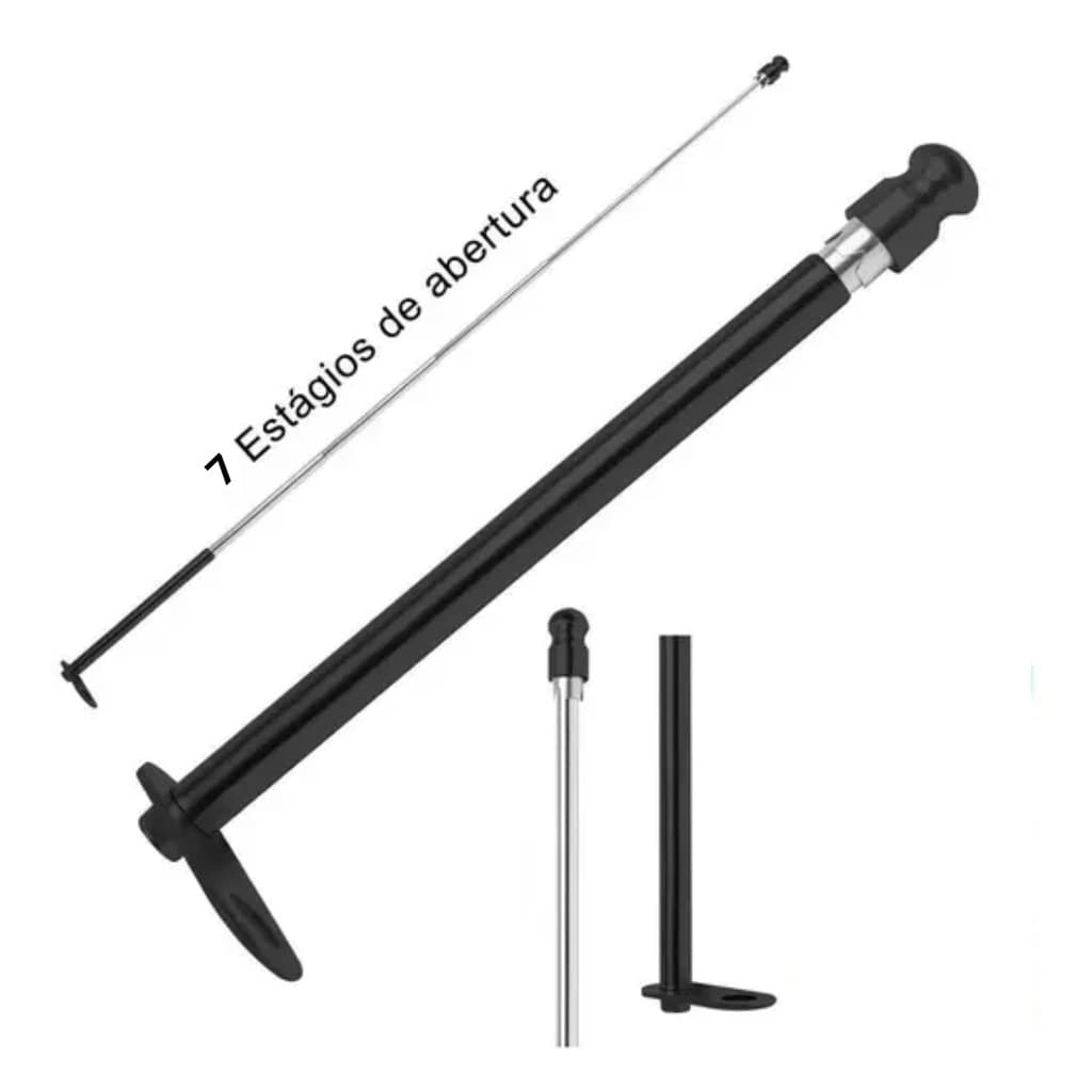 Antena Retrátil 7 Estágios Corta Pipa Moto Retrovisor Aço Inox