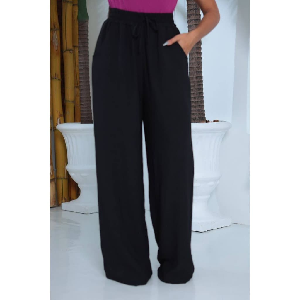Calça Pantalona  Duna Feminina Alfaiataria Wide Leg
