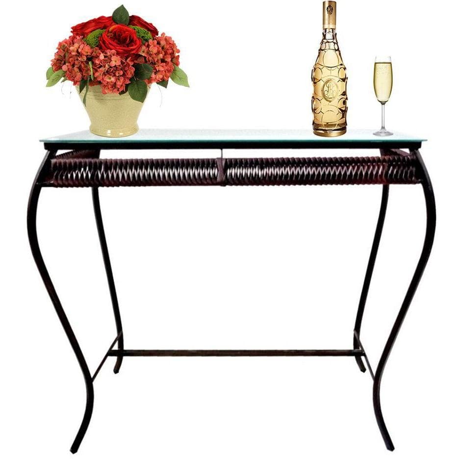 Aparador Para Decoração com Tampo Vidro Modelo Black