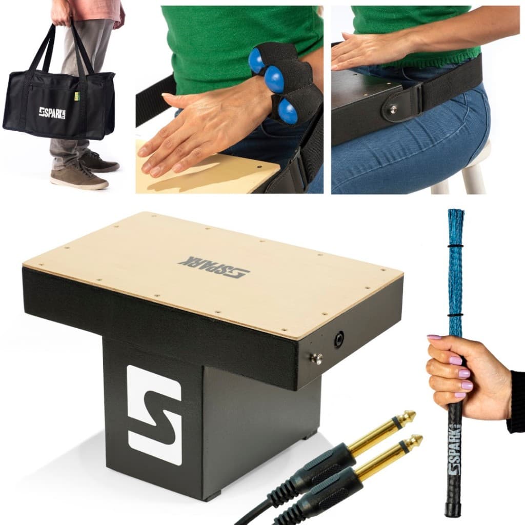 Cajon de colo Pro + Cinto + Vassourinha + Shaker 3em1 + Cabo + bag elétrico