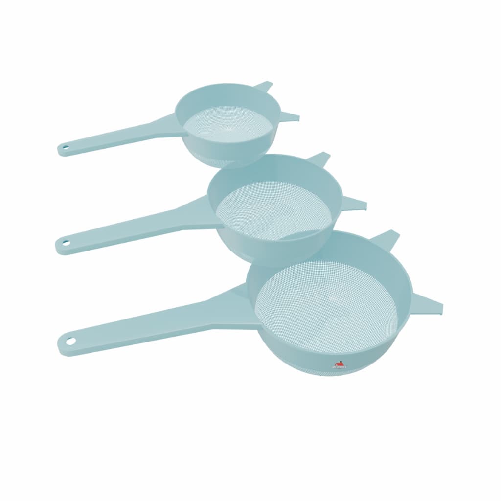 3 Kit Peneiras de Plástico 3 peças - 3 tamanhos
