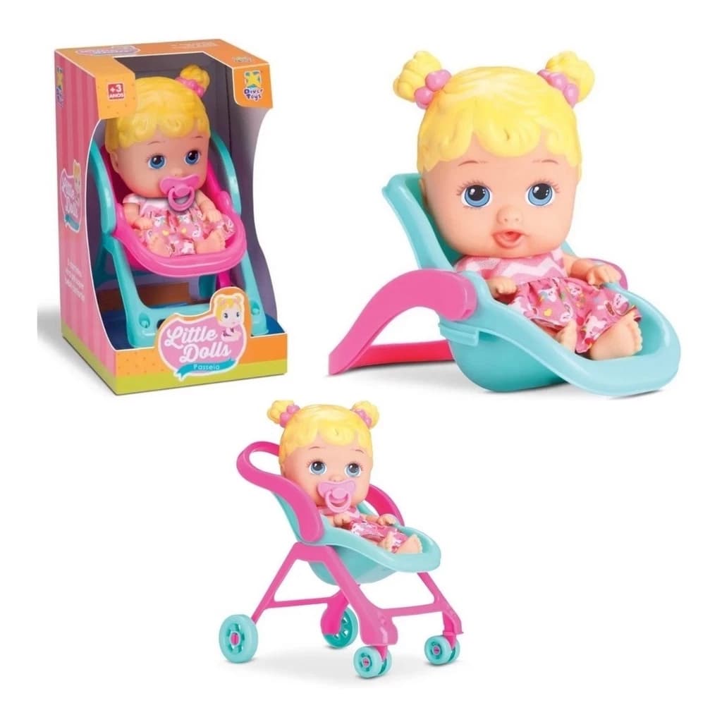 Boneca Little Dolls Passeio - DiverToys