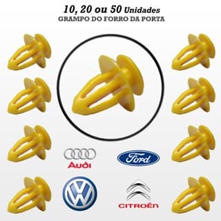 Grampos Presilhas Forro Porta Ford Courier Ecosport Escort Fiesta Ka 10, 20 Ou 50 Unidades
