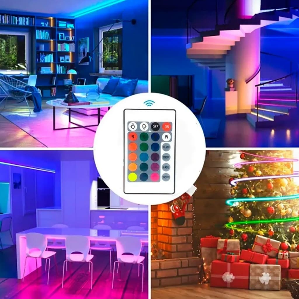 Controle Remoto para Fita LED RGB + Cabo Mini Controladora Dimmer Sensor IR Plug P4 _ 4 vias 12V