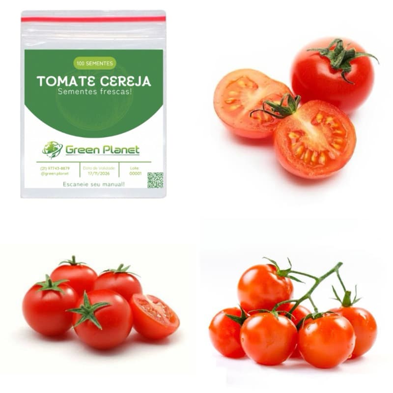 100 Sementes de Tomate Cereja Samambaia - Faça sua Horta!