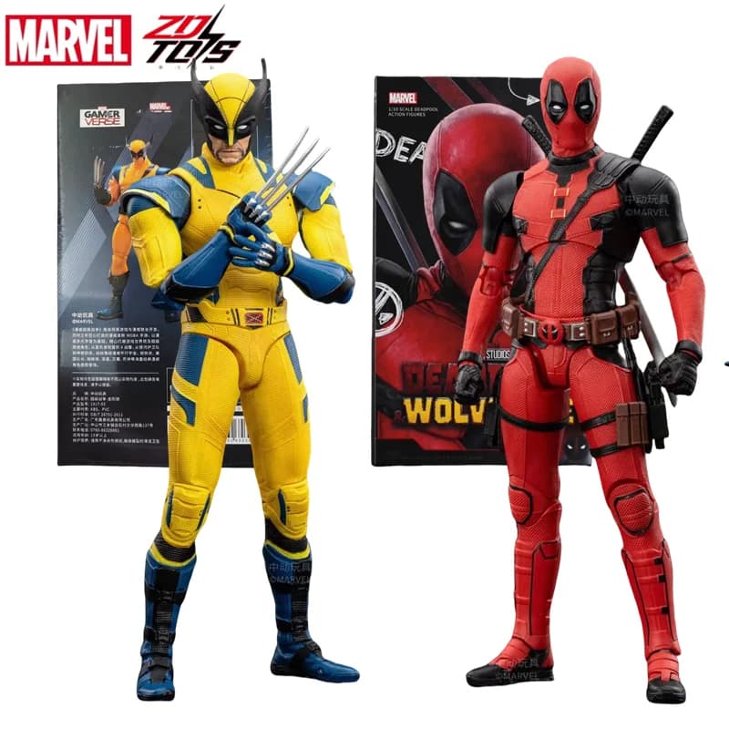 Deadpool & Wolverine Originais ZD TOYS Articulados Bonecos Action Figure Marvel Colecionaveis para Enfeite e Decoração