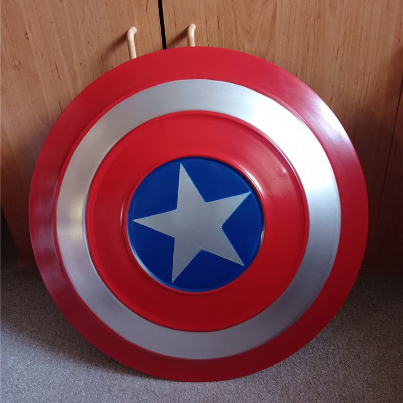 Escudo Capitão America de Metal Acessório Cosplay Captain Marvel Sana Fest Decoração Presente Geek