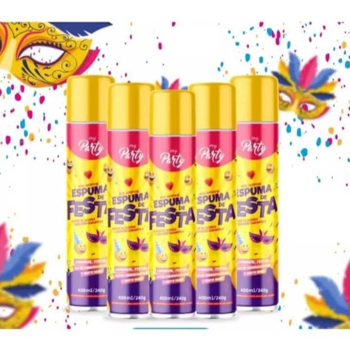Kit Espuma De Festa Carnaval Spray 400ml.