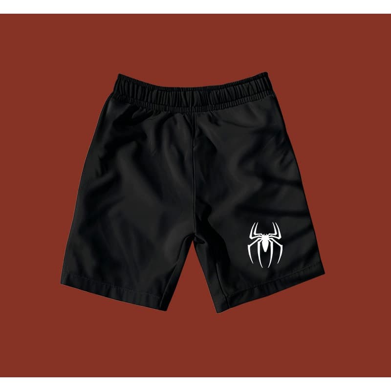Bermuda Short Masculino Símbolo Homem-Aranha Branco Tactel C/ Bolsos