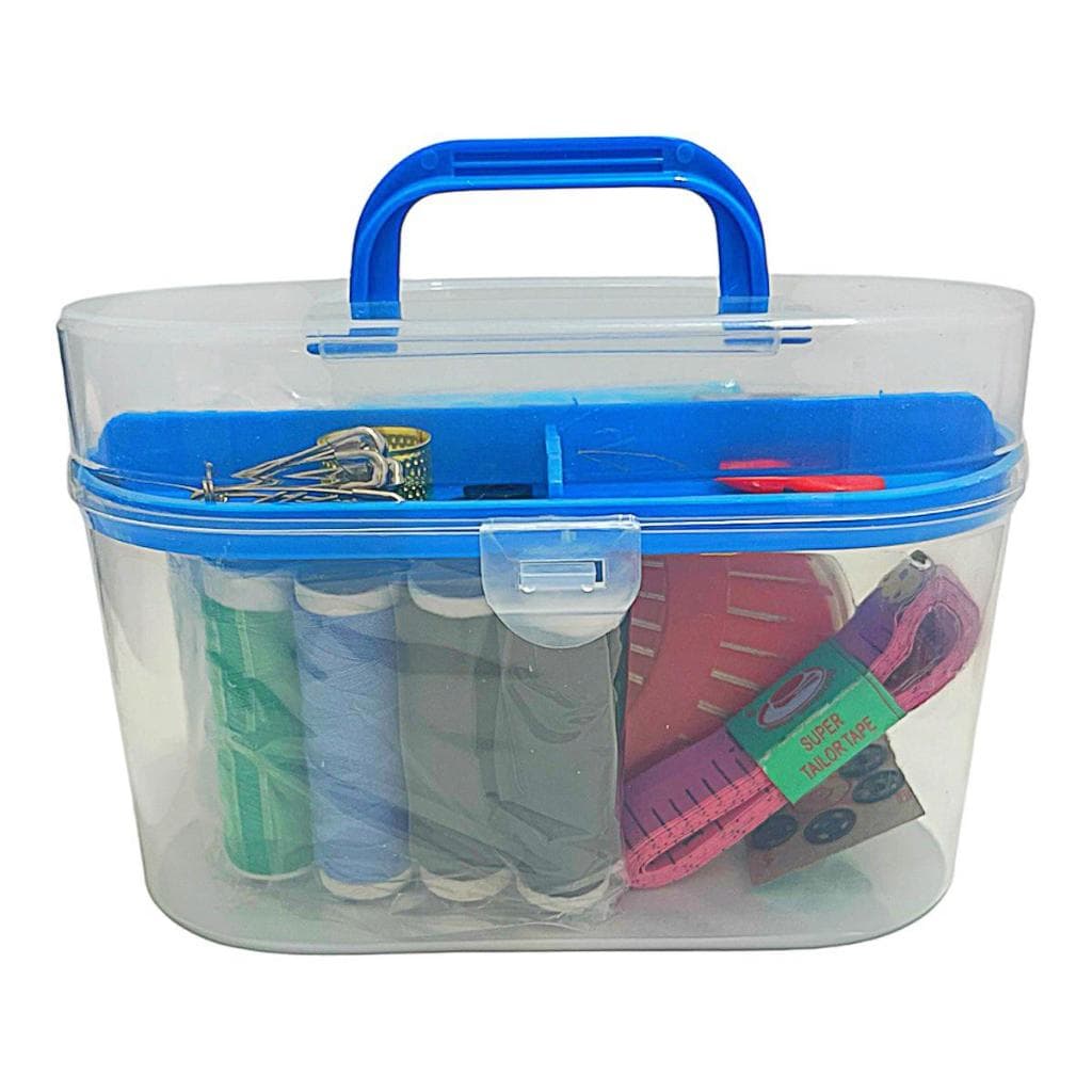 Kit Costura Na Maletinha Transparente Uso Doméstico Bordado