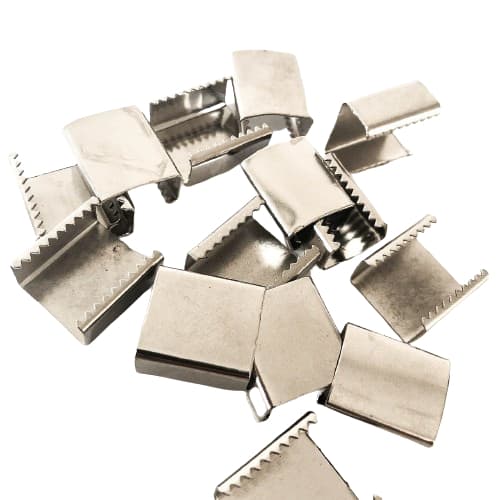 1000 Chapinhas Dentada Garra Para Cordão 15mm Fixador LA