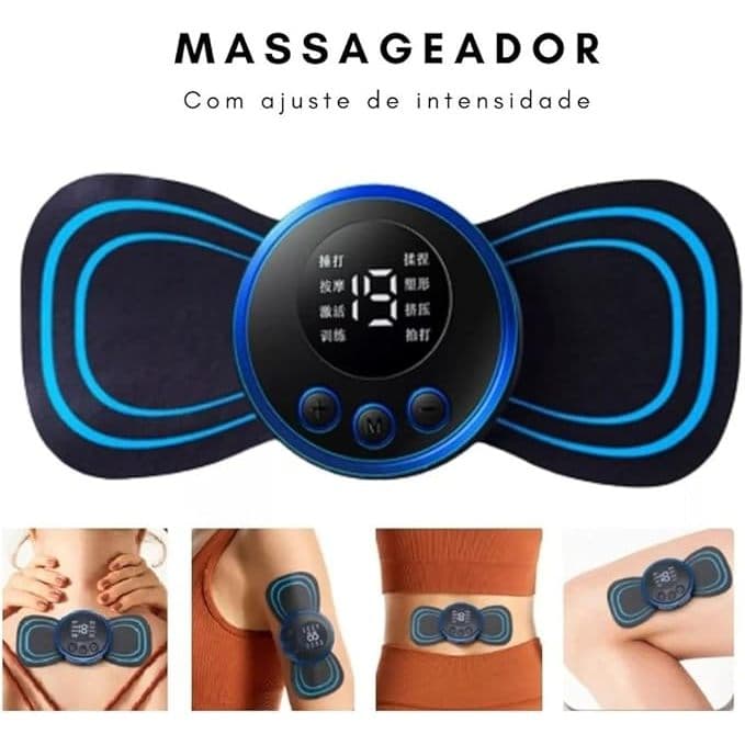 Massageador Elétrico Recarregável Mini Portátil Massagem Corporal