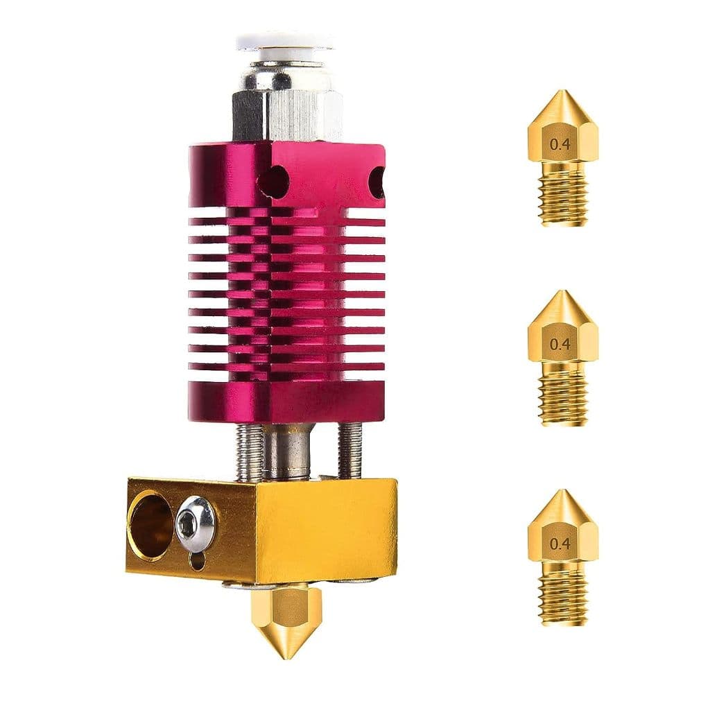 Hotend da extrusora da impressora 3d, 3 pcs de 0.4mm, bocais mk8 para cr-10, cr10, cr10s, ender 3, ender 3 pro, ender 5