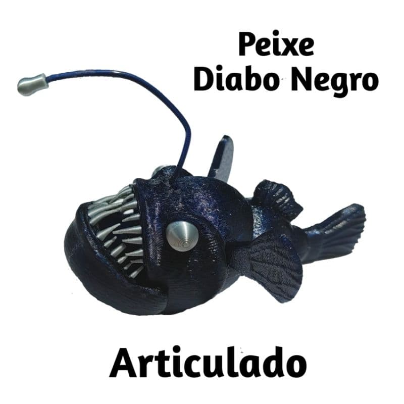 Enfeite Peixe abissal articulado meme Pla