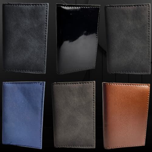 Kit 6 Porta Cartão Masculino em Diferentes Cores para variar - Carteira Masculina Couro Ecológico