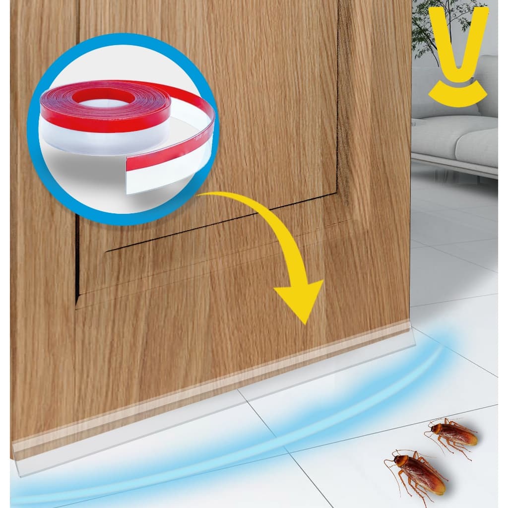 Veda Porta E Portão 4 Cm Altura 3 METROS Evita Insetos BICHO BARATAS JANELA Poeira COR TRANSPARENTE
