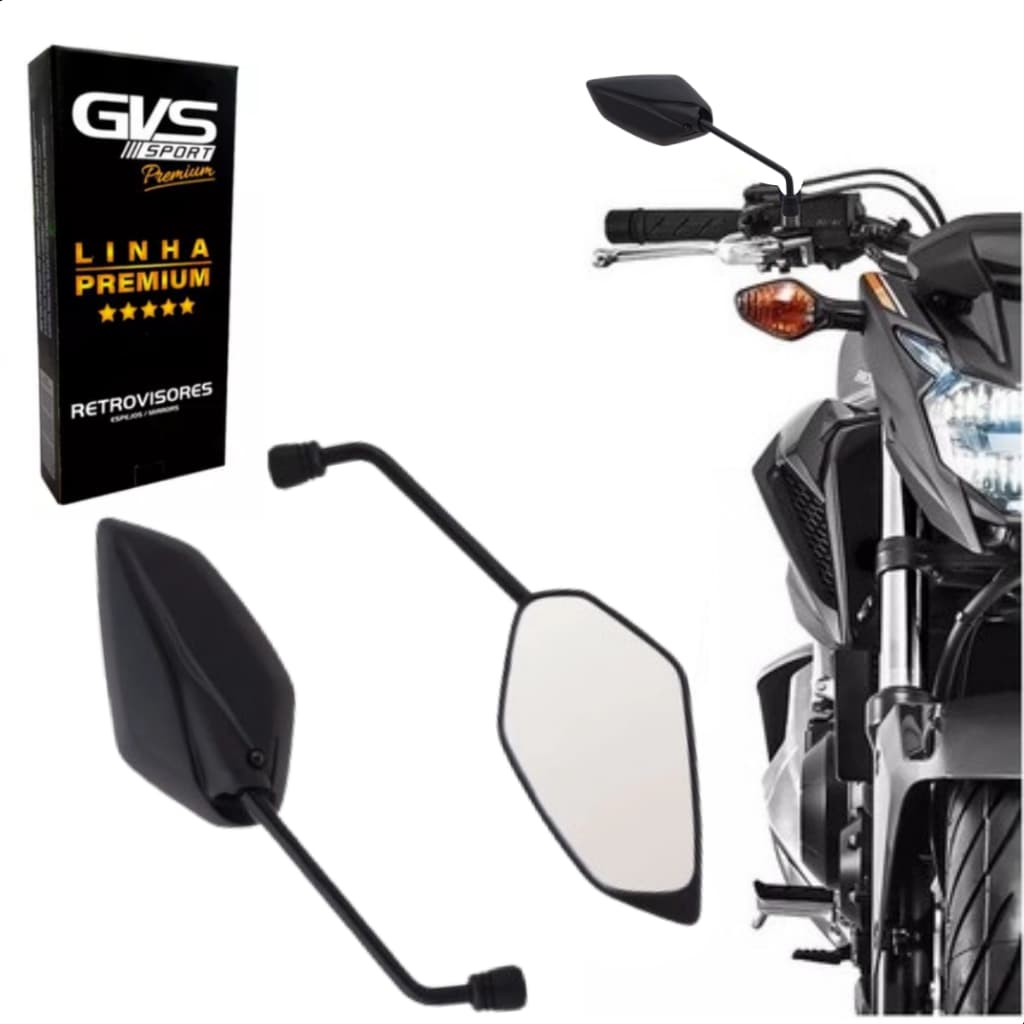 Retrovisor Para Nova Fazer Gvs Lente Convexa Par