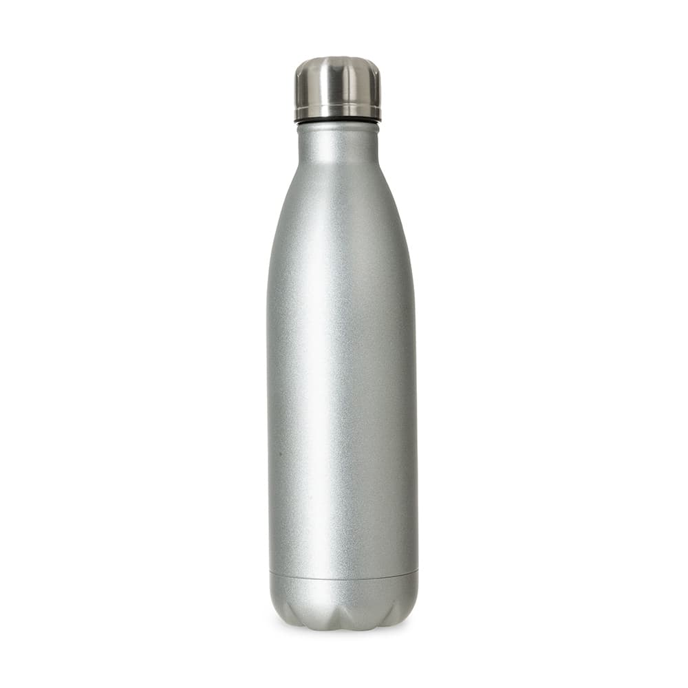 Garrafa Inox 750ml Prateada Academia Escola Faculdade Esportes