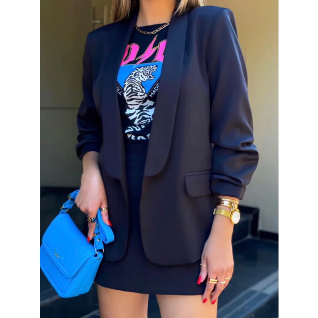 Blazer Alfaiataria Feminino Bolso falso