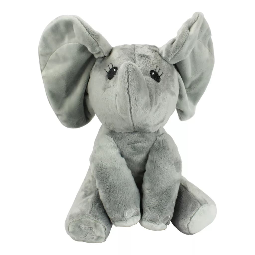 Elefante Peek A Boo Pelúcia 27cm Mexe Orelhas Musical Interativo Bebê Antialérgico Educativo BBR Toys 0+