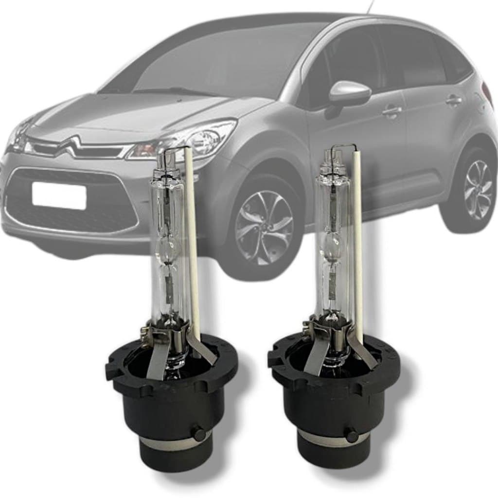 Lâmpada Xenon Farol D2S 6000K 35W Carro Audi Citroen Jeep VW Pajeto Par