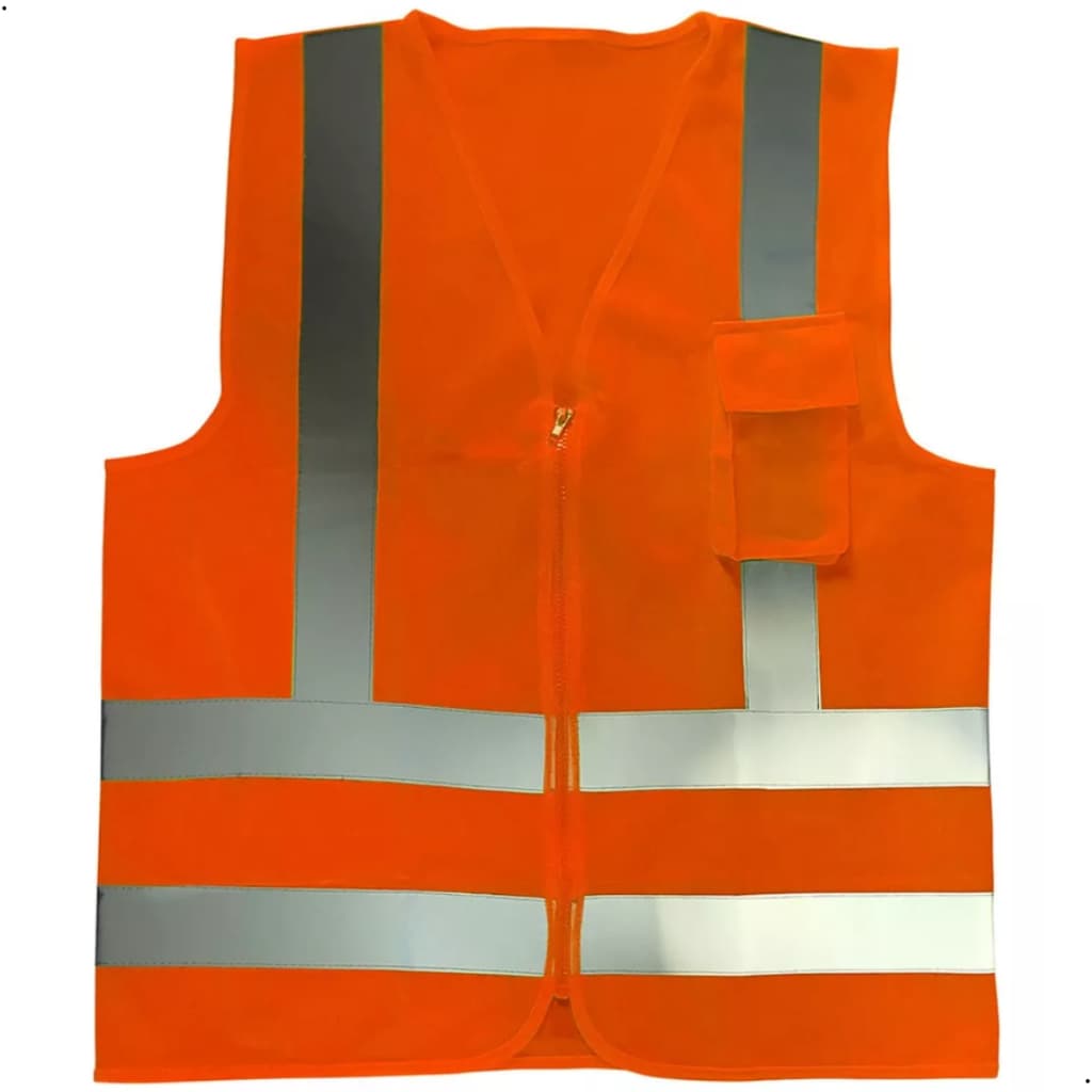 Colete Refletivo Fluorescente Blusão Segurança Sinalização Industria Obra  Motociclista Com bolso CA