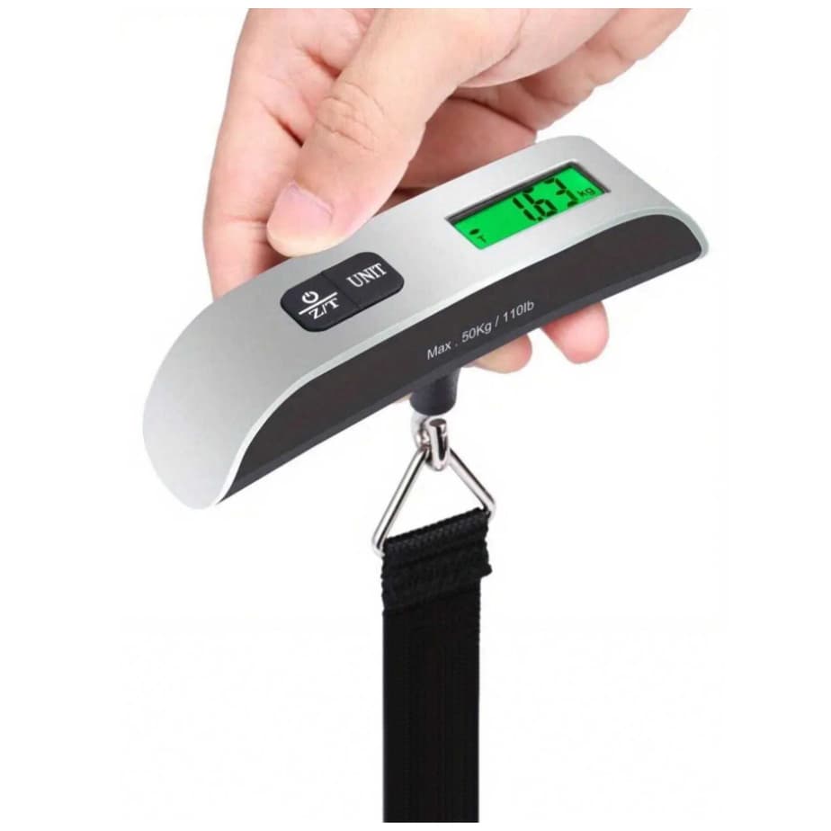 1 Peça Balança Eletrônica Digital Portátil de Alta Precisão para Bagagem de 110lbs/50kg, Balança de Bagagem Portátil