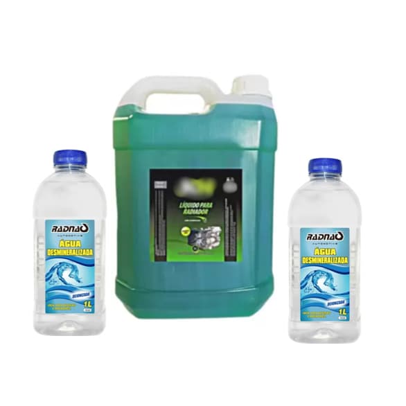 KIT DUAS AGUAS PARA RADIADOR 1L + ADITIVO VERDE 5L