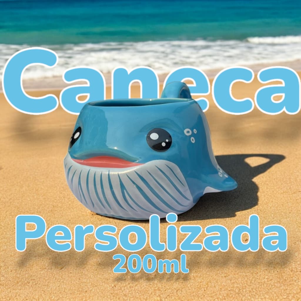 Caneca Baleia  - Cerâmica - Free Willy
