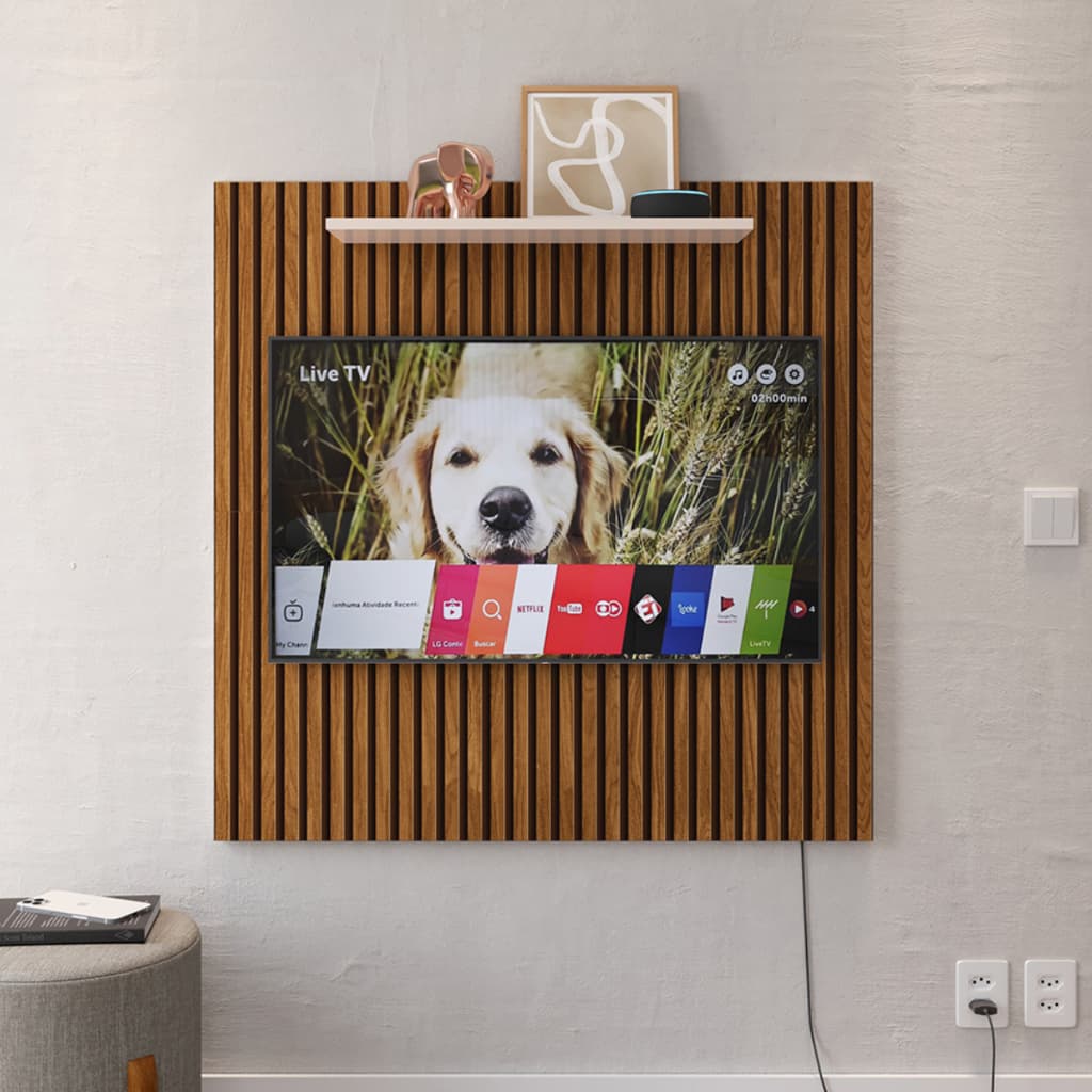 Painel Para TV Smart até 32 Polegadas Sala Quarto Nicho Prateleira STAR - Varias Cores