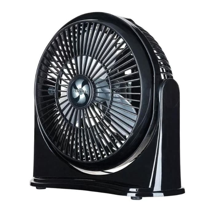 Ventilador Circulador de Ar Chão Mesa e Parede Turbo Ventimais 25cm Preto e Prata