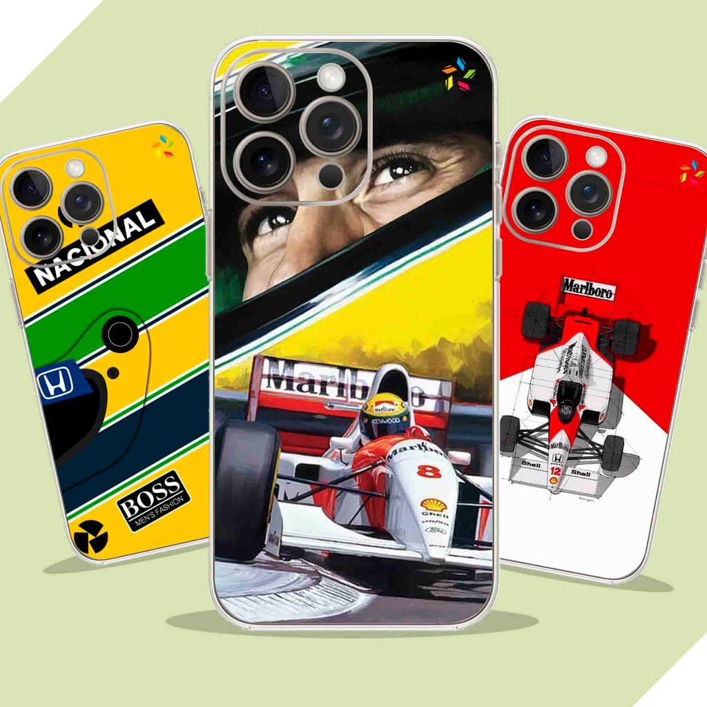 Capa Capinha Personalizada Anti-Impacto - Coleção Ayrton Senna - Para Todos Modelos de Celular