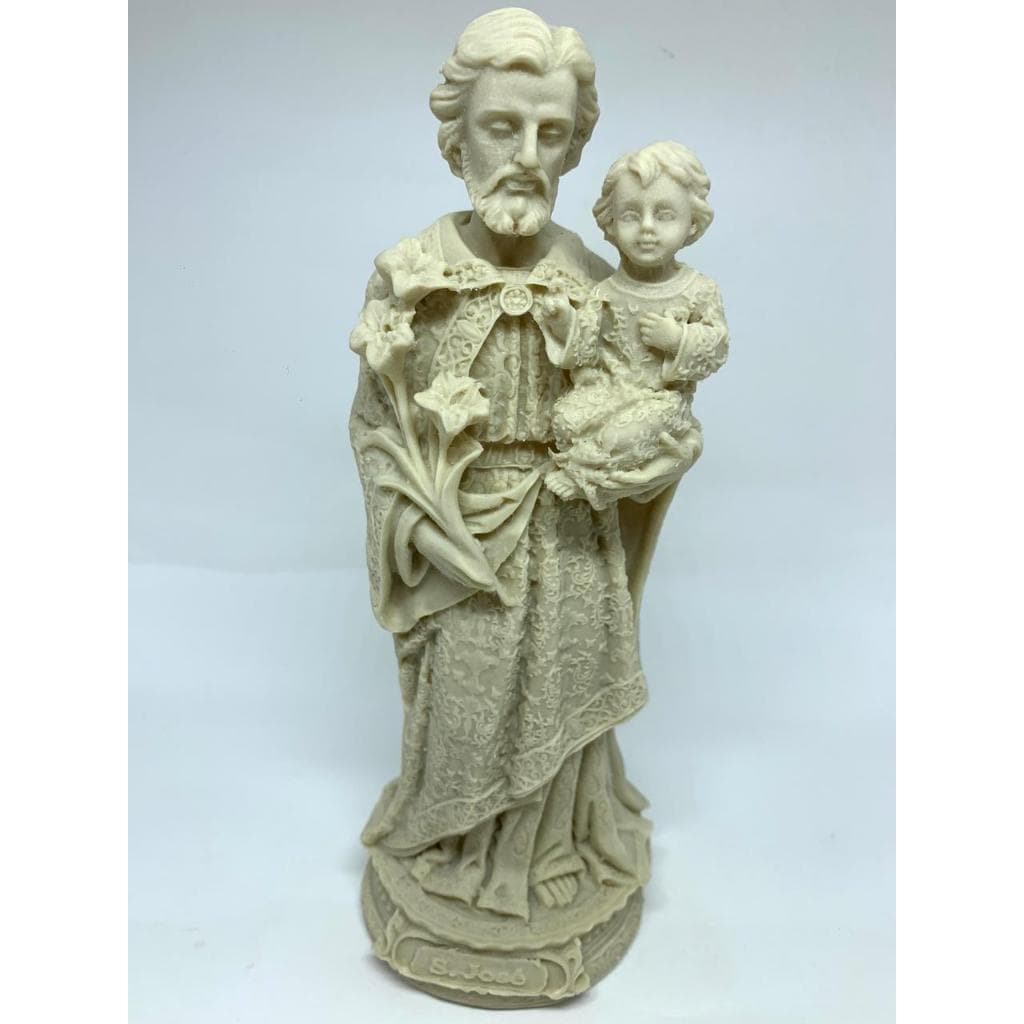 Escultura em Resina São José 20cm Estatueta P/ Decoração