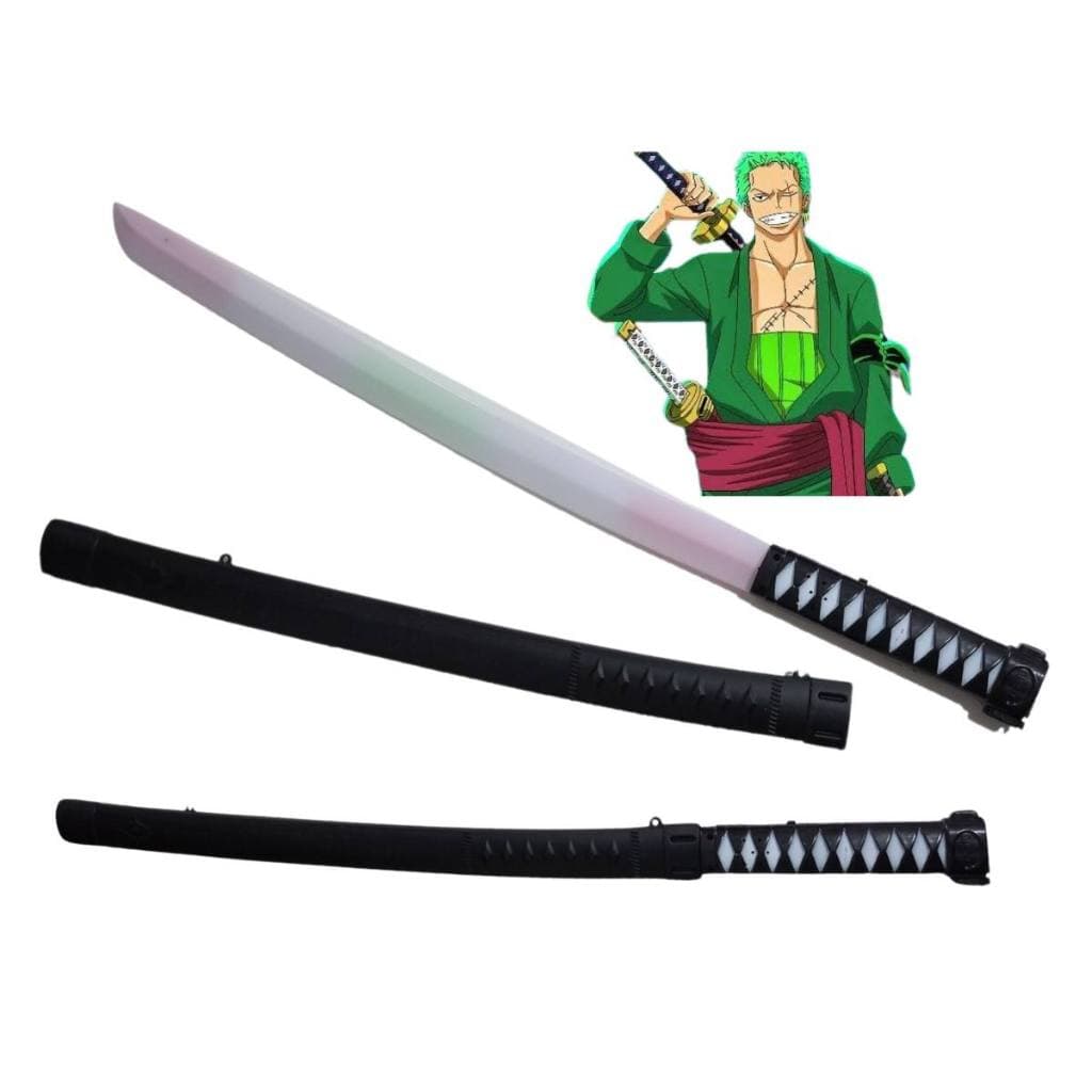 Espada Zoro De Brinquedo Wado Ichimonji Zoro One Piece Infantil Cosplay Sensor De Movimento Bainha Com Luz Grande Som