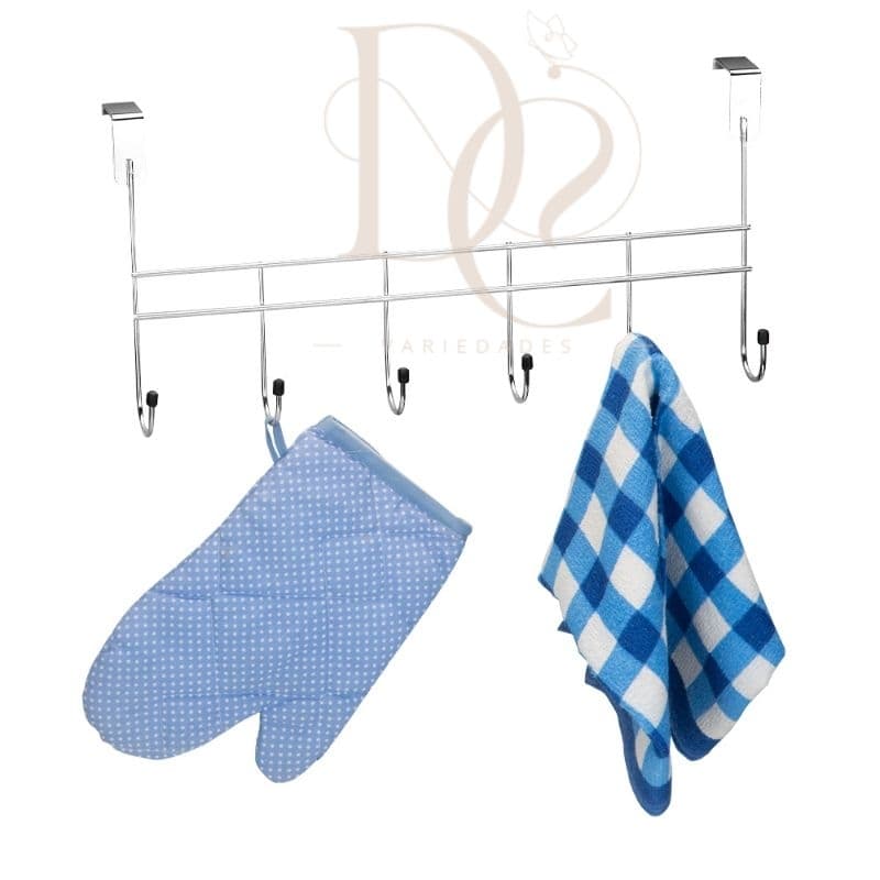 Cabide de Porta Suporte Organizador Multiuso c/ 6 Ganchos