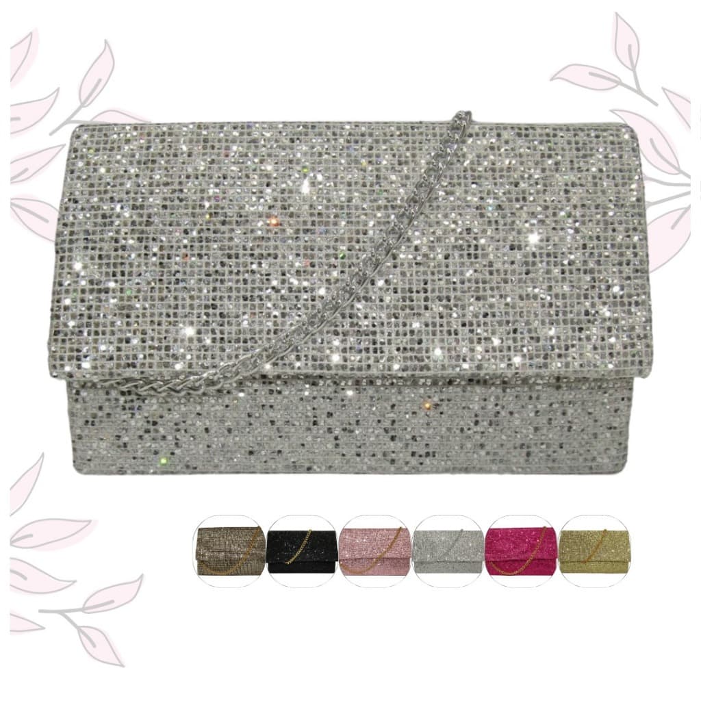 Bolsa Clutch De Festa Feminina com Corrente, Jantar, Casamentos, Festas, Reuniões e Baladas