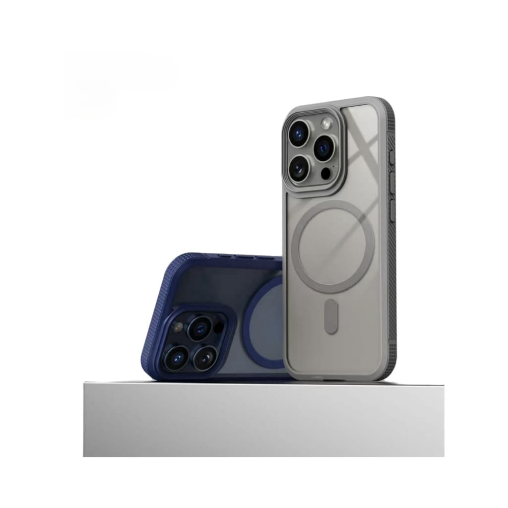Capa Compatível IPhone Case 13 14 15 16 pro max S23 S24 ULTRA  Magnético Luxo Transparente Anti Impacto Borda Colorida