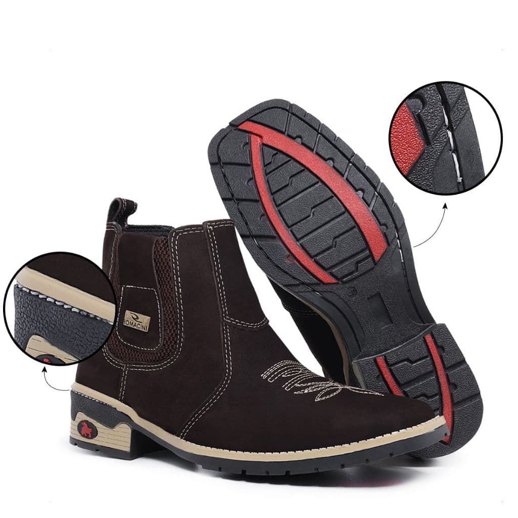 Botina Texana Masculina Rustica Couro Romacini 2025