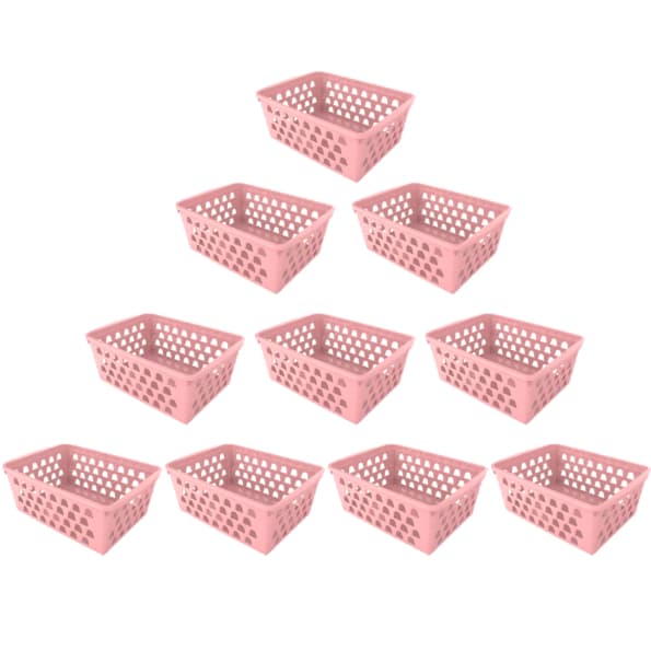 Kit 10 Cestos Organizadores Multiuso 16x12x6cm
