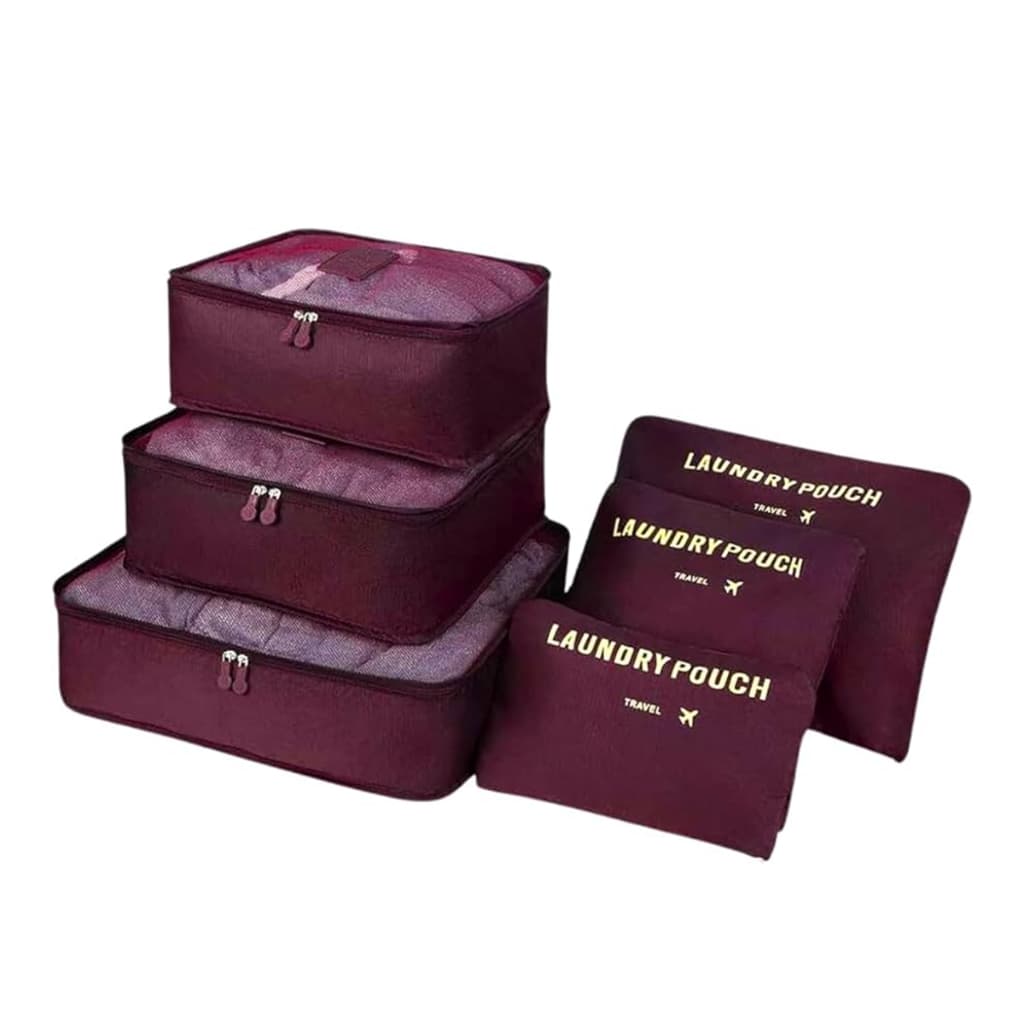 KIT BOLSAS DE ARMAZENAMENTO ORGANIZADOR PARA VIAGEM / 6 PEÇAS