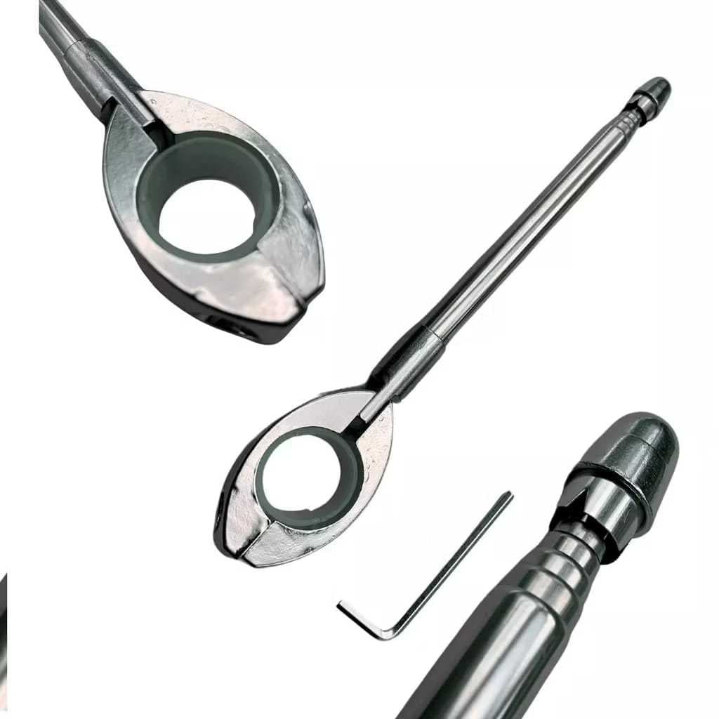 Kit Com 2 Antena Retrátil 7 Estágios Corta Pipa Moto Retrovisor Aço Inox Universal guidom