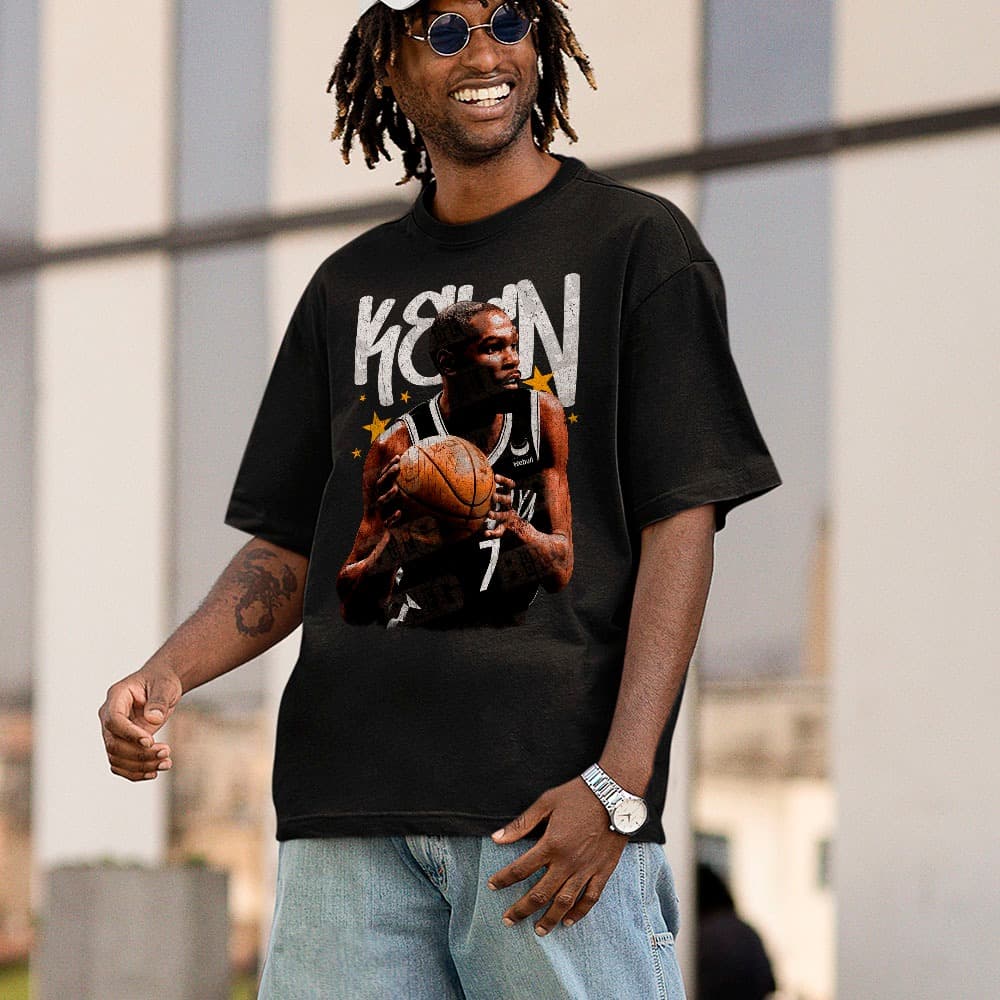Camiseta Básica Camisa Kevin Durant Basquete Brooklyn NBA Star Unissex