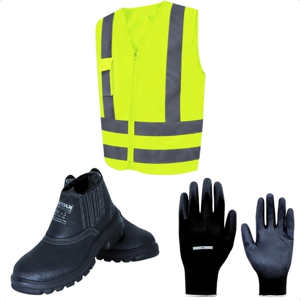 Kit Epi Para Entregador Botina Luva Colete
