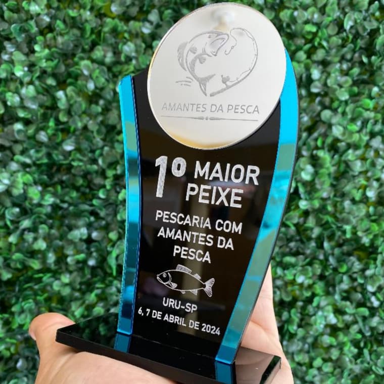 Troféu Homenagem Personalizado Acrílico 15cm