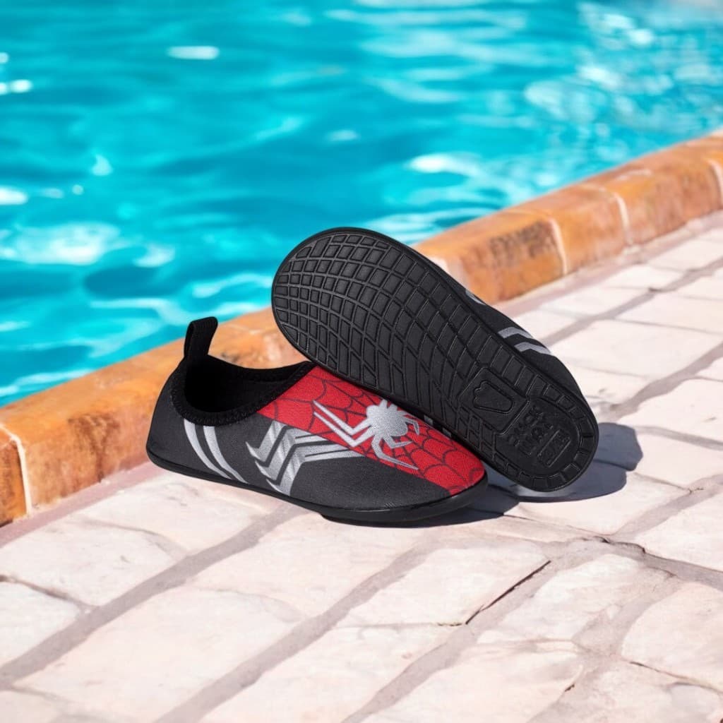 Sapatilha Desenho Divertido Menino Infantil Aquática Antiderrapante Piscina Duck Way Calce Fácil