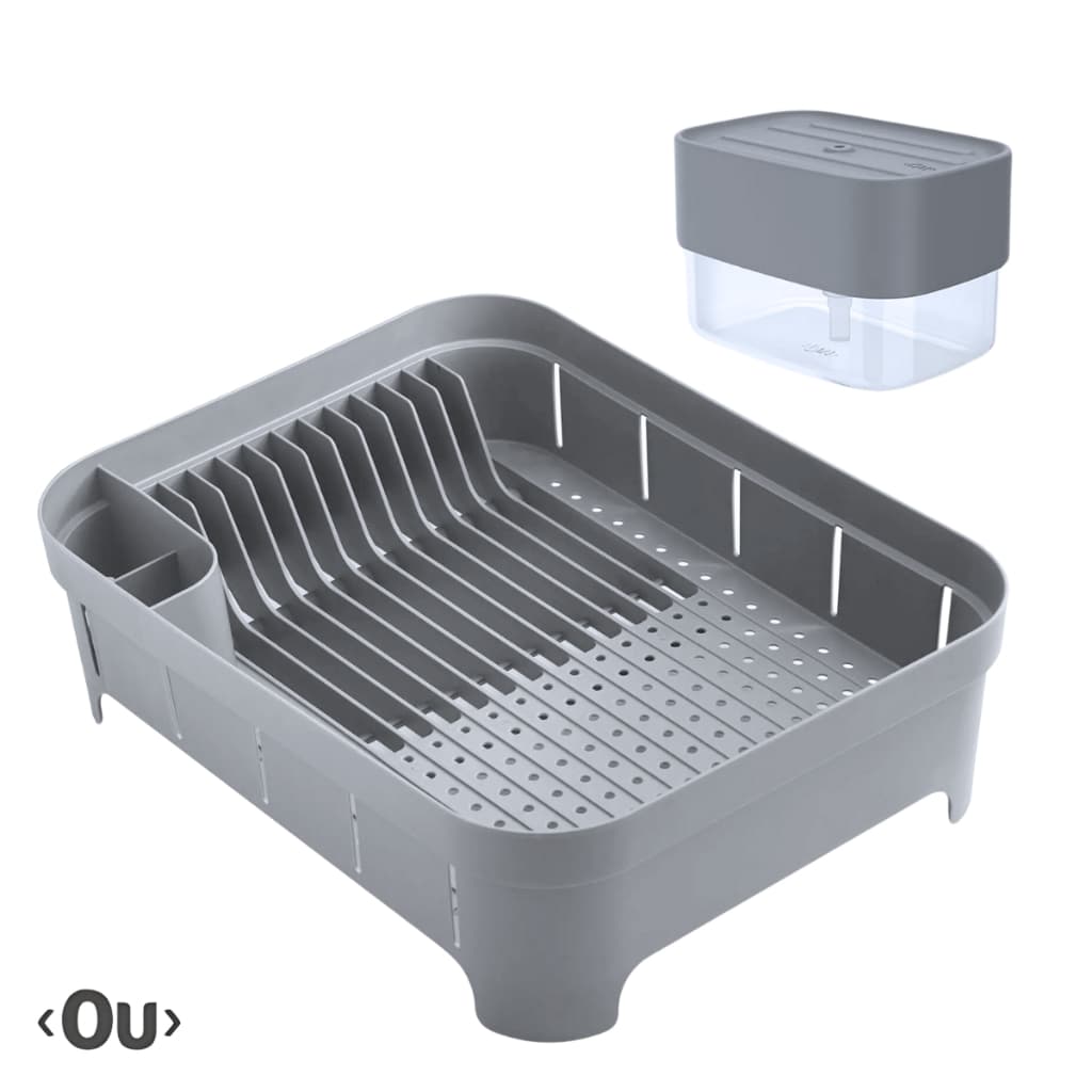 Kit Escorredor de Louça e Dispenser de Detergente Porta Esponja Jogo de Cozinha Pia <OU>